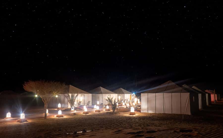 3-Day luxury Adventure: Marrakech to Merzouga incl.Quad/show - The Erg Chebbi Arrival: Camel, Sunset, and Camp