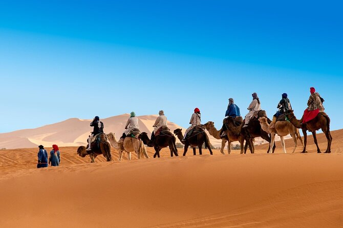 3 days Merzouga desert trip from Marrakech - Camel riding into Erg Chebbi