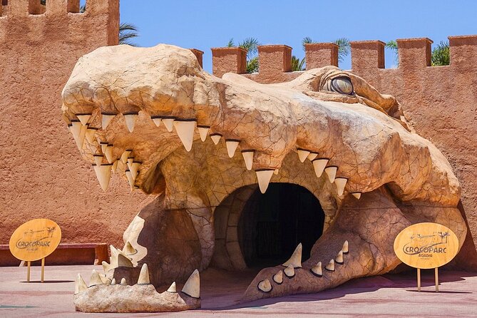 Agadir Crocodile Park Adventure - The entrance shaped like a giant crocodile
