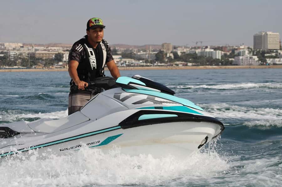 Agadir: Jet Ski Expereince with Hotel Transfers - A quick swim stop adds a welcome pause