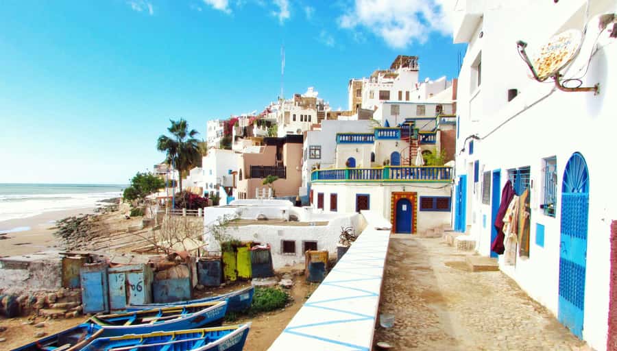 Agadir: Taghazout, Colorful village & Timlaline Desert Trip - The coastal road to Taghazout