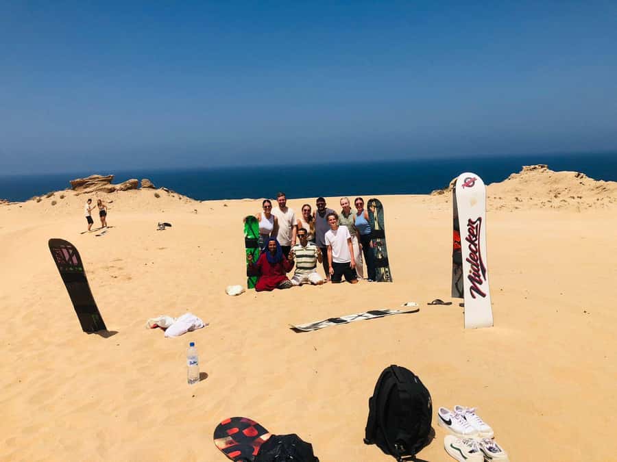 Agadir/Taghazout: Desert Sandboarding & Visit to the Canyon - The canyon and sea cave near the dunes