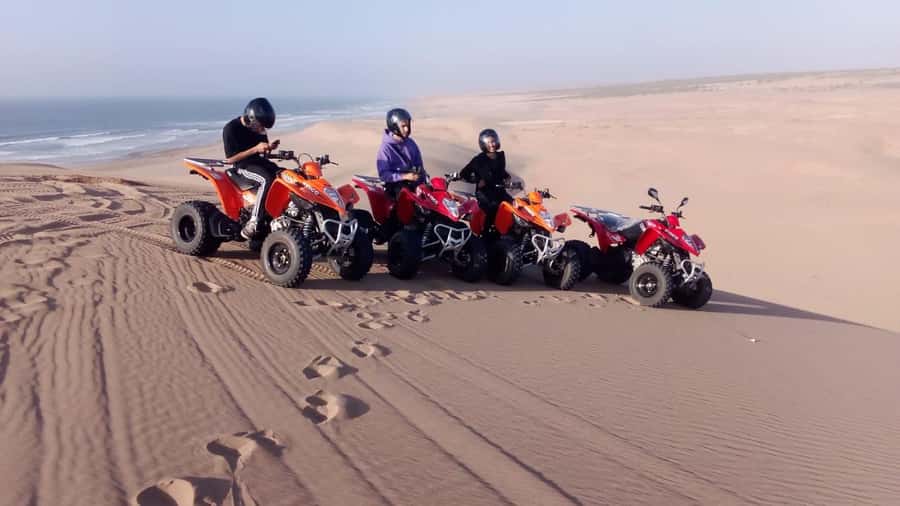 Agadir/Taghazout: Quad Bike and Sandboarding Tour - Safety briefing, helmets, and the first ride
