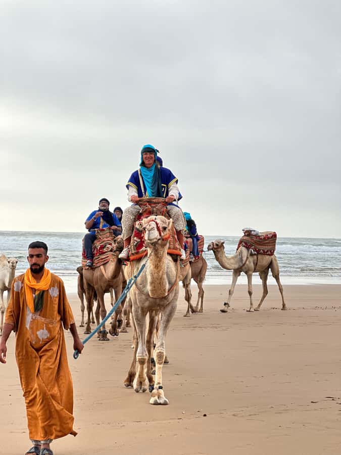 Agadir/Taghazout : Sandboarding & Sunset Camel Ride with BBQ - Moroccan barbecue at the Tamri ranch