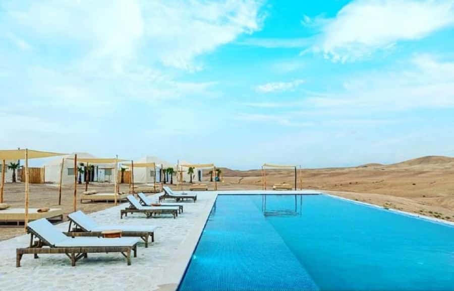 Agafay Desert Day: Quad Bike, Lunch & Swim Adventure - Lunch under a desert tent