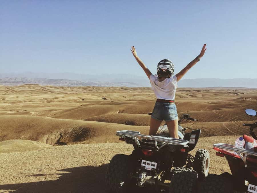 Agafay Desert Quad Biking - Safety briefing and getting comfortable on the quad