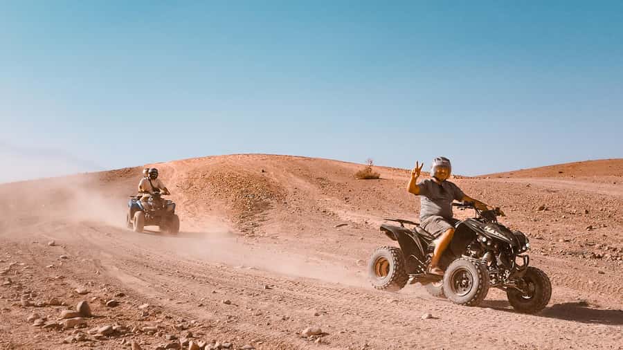 Agafay Desert: Quad Biking, Camel Ride, Lunch - One hour on the quads, with safety first