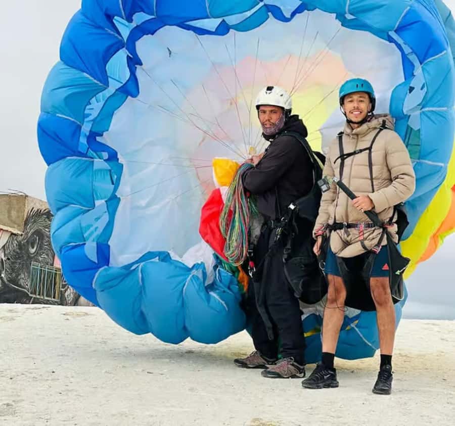 Atlas Paragliding & Agafay Desert Adventure from Marrakech - Preparing for the Kik Plateau flight