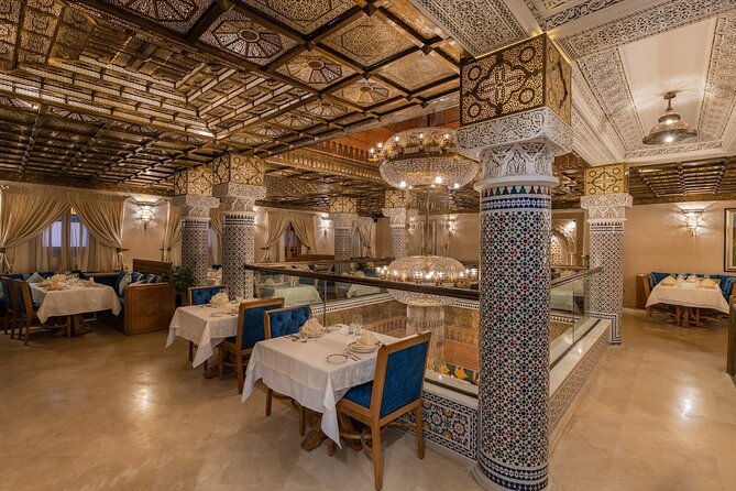 Casablanca City Night Tour and Traditional Moroccan Dinner - Hassan II Mosque under the evening sky
