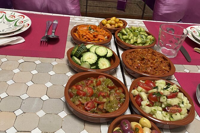 Cooking Class with Bread Workshop and Pastry in Fes - Eating the results with Moroccan tea