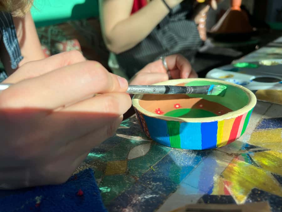 Creative Painting on Fes Pottery - What you actually do during the 90 minutes