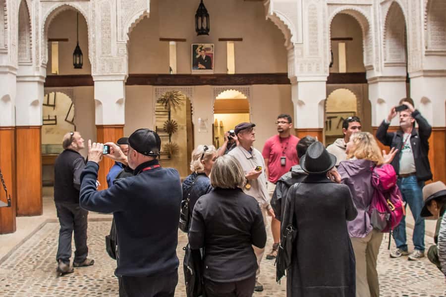 Fes: Attarine Madrasa, Museum, Tannery, Souk and Medina Tour - Bab Bou Jeloud gives you a clear starting point