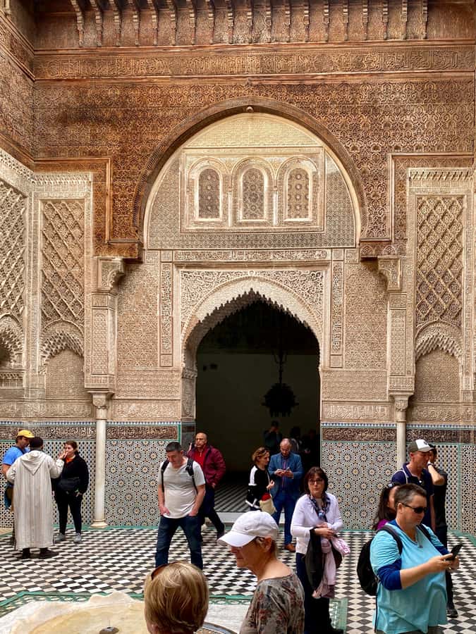 Fes: Attarine Madrasa, Museum, Tannery, Souk and Medina Tour - Pottery and zellige show how decoration is made