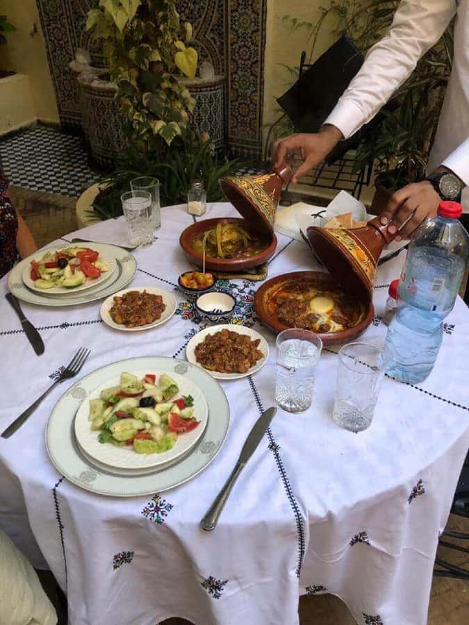 Fes: Authentic Cooking Class and Old Medina Visit - Eating the meal you prepared