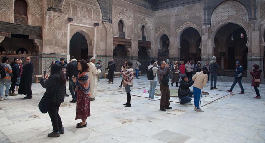 Fes: Bou Inania Madrasa, Museum, Tannery, Souk & Medina Tour - Al-Karaouine University from the outside