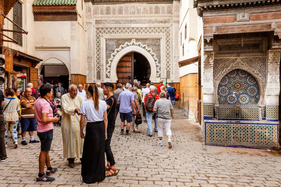 Fes: Museum, Al Attarine Madrasa & Tannery and Medina Tour - Al Attarine Madrasa, the visual highlight