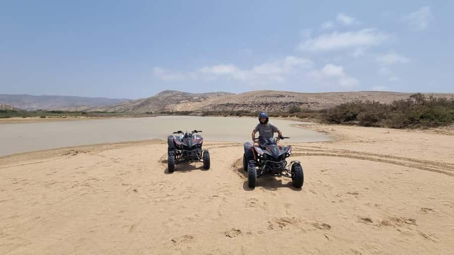 From Agadir/Taghazout: Sandboarding Experience & Quad Biking - Reaching the Timlaline Dunes