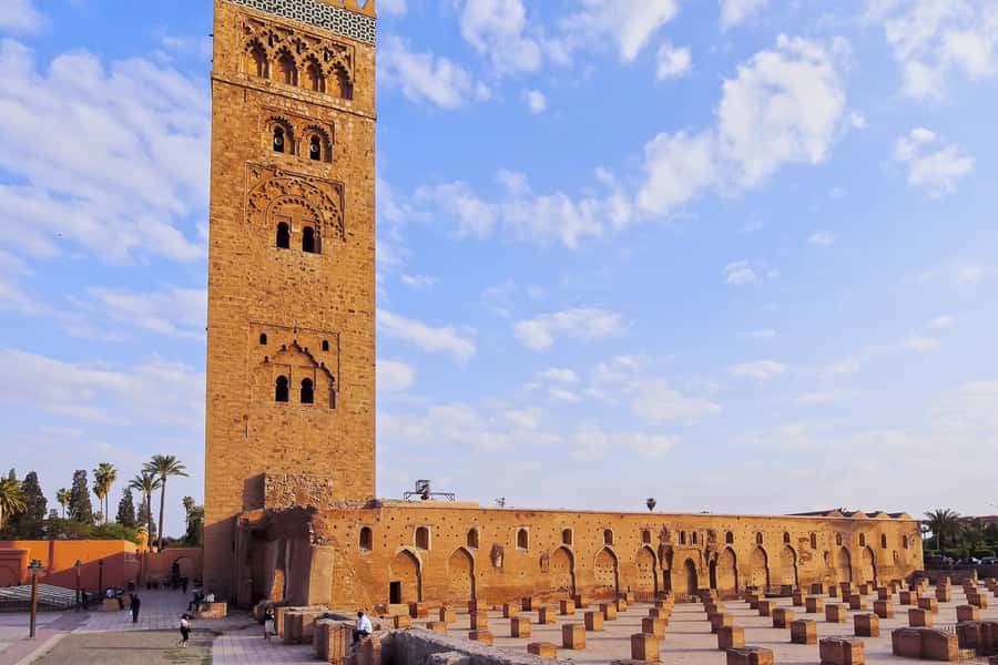 From Casablanca: Marrakech Guided Day Trip with Camel Ride - Koutoubia Mosque and the Red City skyline