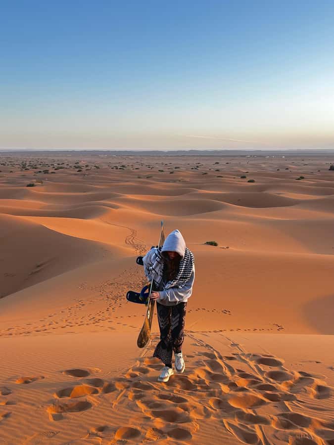 From Marrakech : 2 Days 1 night trip to Fes via Merzouga - Arriving at Merzouga and riding into Erg Chebbi