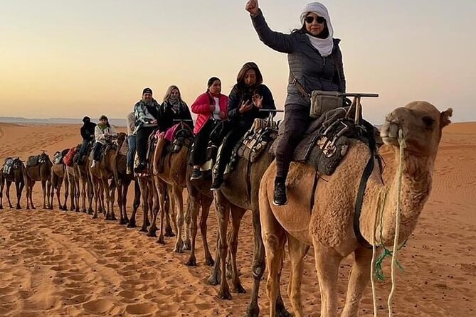 From Marrakech: 3-Day Tour To Magical Desert Merzouga - Arriving at Erg Chebbi and the sunset camel ride
