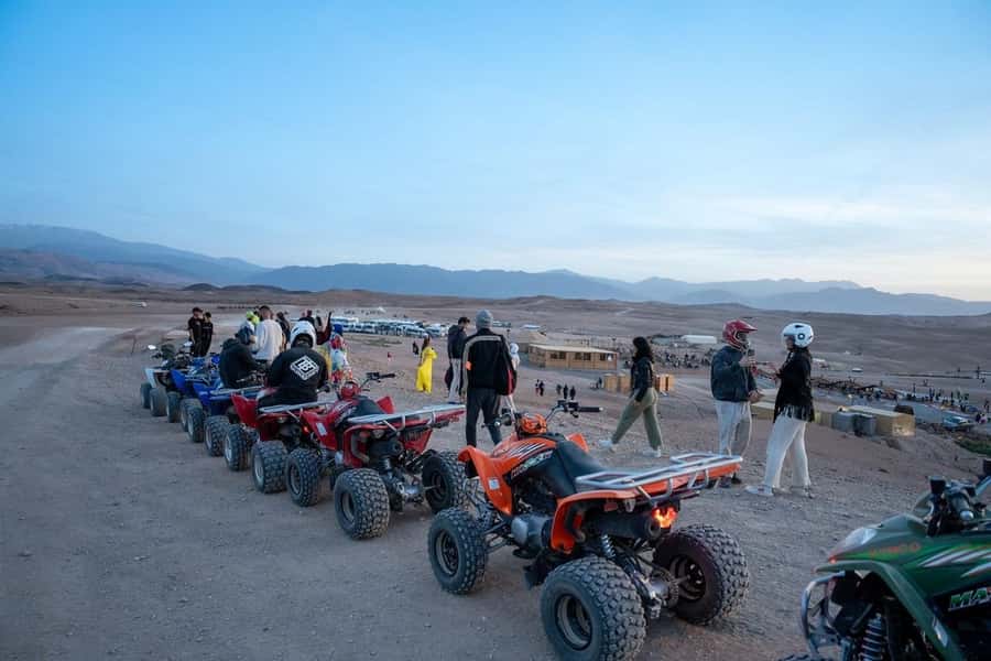 From Marrakech: Agafay Desert Quad Biking with Dinner & Show - Firelight, music, and the evening show