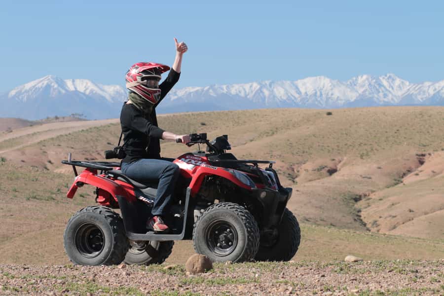 From Marrakech: Guided Quad Biking Tour in Agafay Desert - Getting comfortable on the 300cc KYMCO quad