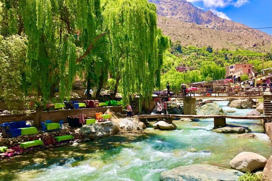 From Marrakech: Half-Day Tour to Atlas Mountains & Ourika - The climb to the Ourika waterfalls
