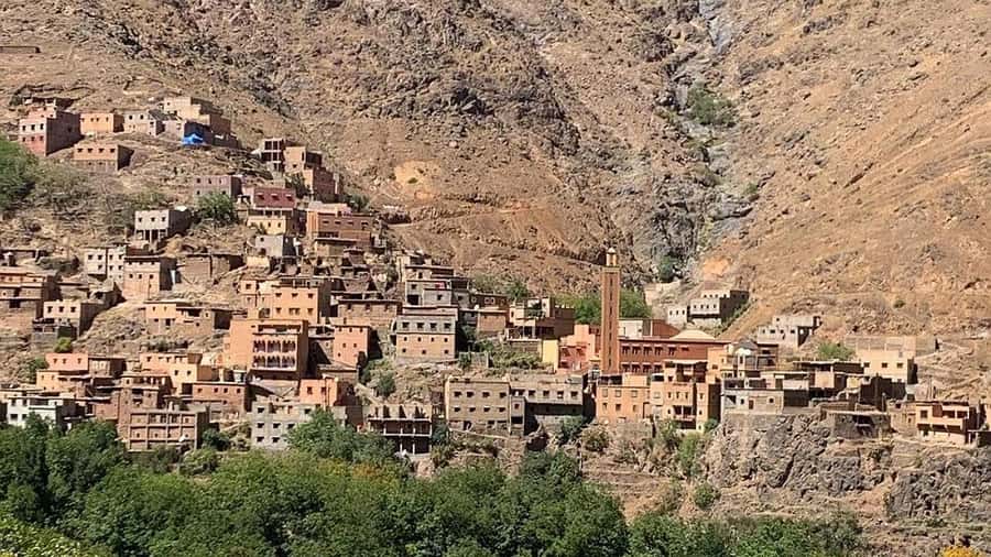 From Marrakech: Imlil Day Trip & lunch in Local Family house - Lunch in Ait Souka with the Atlas in front of you