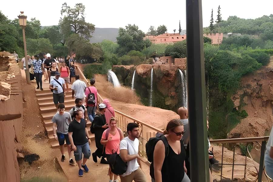 From Marrakech: Ouzoud Waterfalls Full-Day Guided Tour - Arriving at the 360-foot Ouzoud Falls