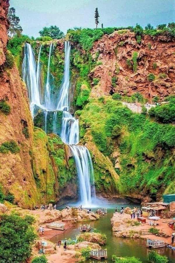 From Marrakech: Ouzoud Waterfalls Guided Hike and Boat Trip - The boat ride beneath the falls
