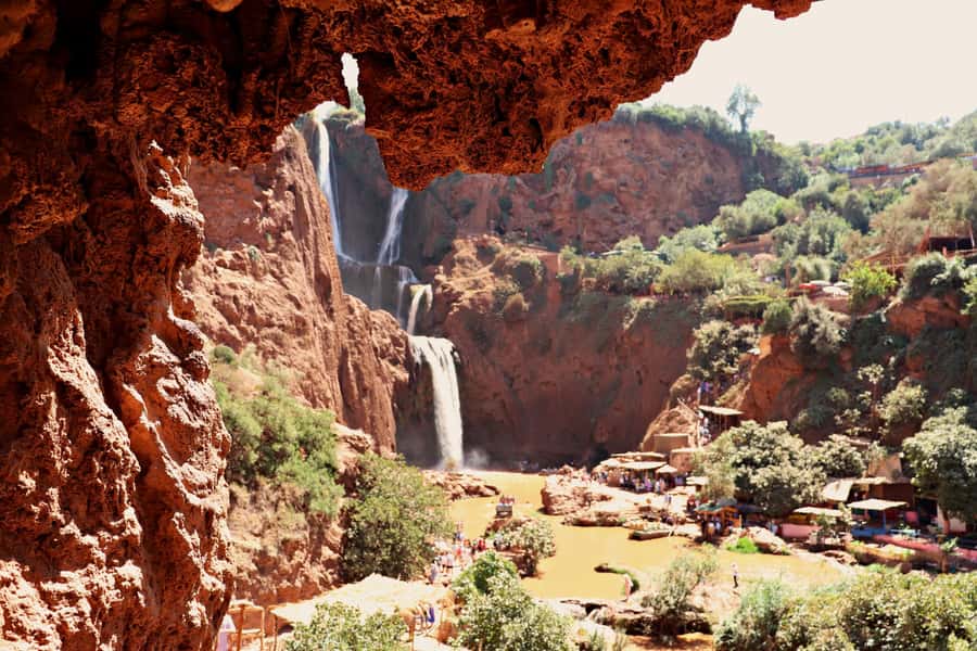 From Marrakech: Ouzoud Waterfalls Guided Tour & Boat Ride - Arriving above the Ouzoud Waterfalls