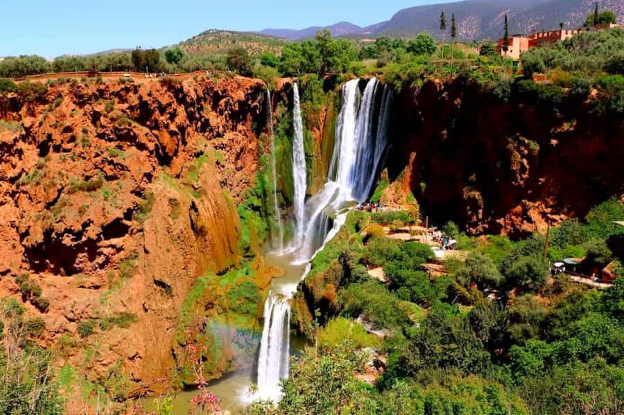 From Marrakech: Ouzoud Waterfalls Local Guided and Boat Ride - The boat ride beneath the falls