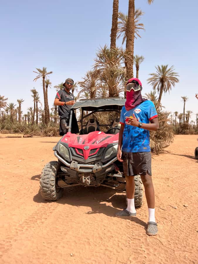 From Marrakech: Palm Grove Quad Bike Tour with Mint Tea - A Berber-style tea break with bread and honey