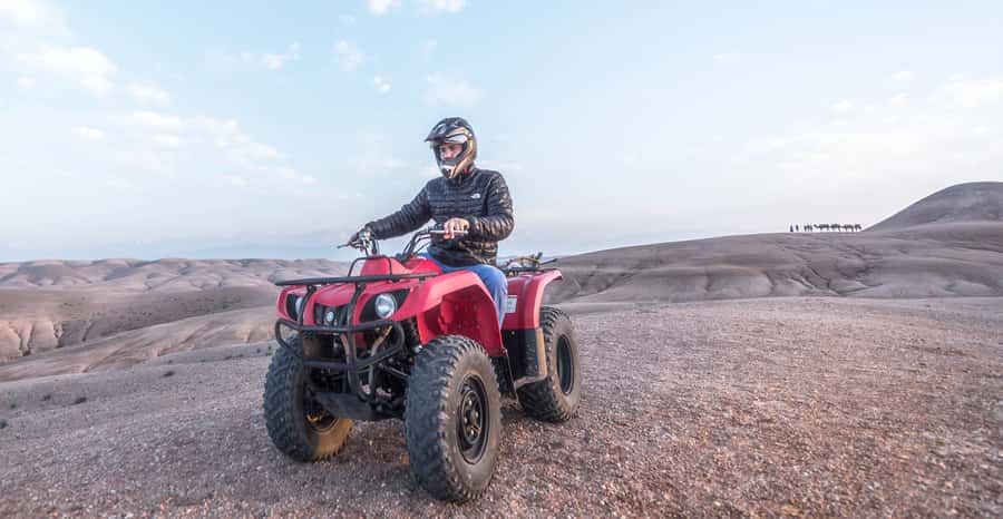 From Marrakech: Premium Agafay Desert Half-Day Quad Biking - Getting fitted and learning the quad