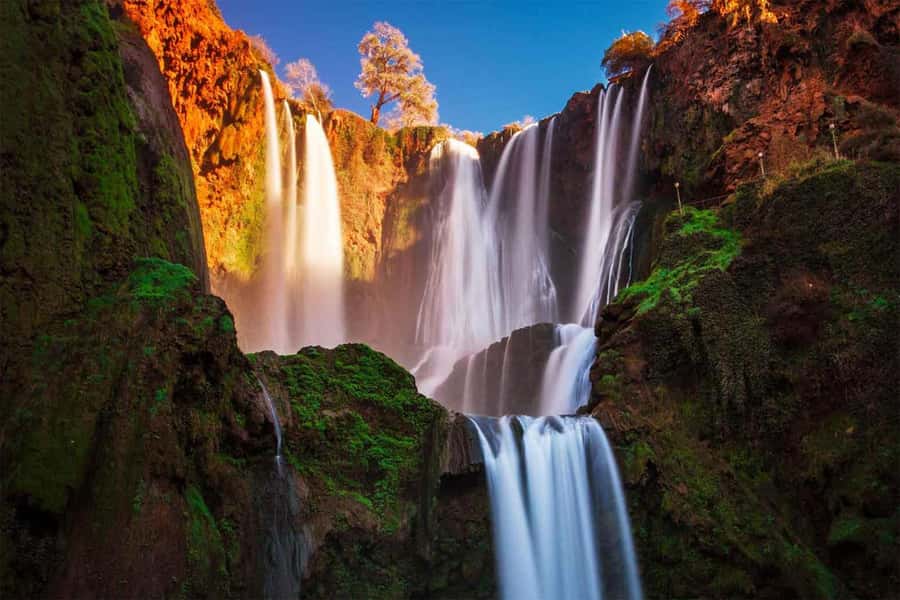 From Marrakech: Private Ouzoud Falls & Boat Ride Day Trip - Arriving at Ouzoud’s 110-meter cascades