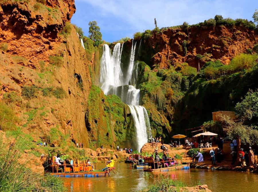 From Marrakech: Private Ouzoud Falls & Boat Ride Day Trip - Choosing lunch with a waterfall view
