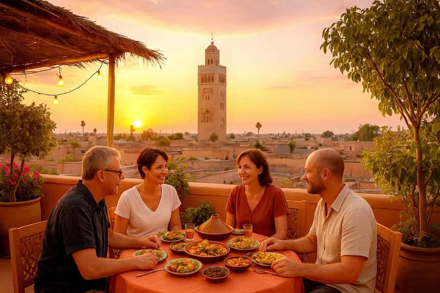 From Marrakech: Rooftop Dinner & Romantic Medina Views - Choosing Your Arrival Time