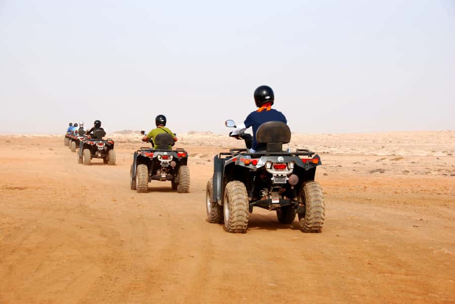 From Marrakesh: Agafay Desert Quad Biking, Camels & Dinner - Leaving Marrakech for the Agafay Desert