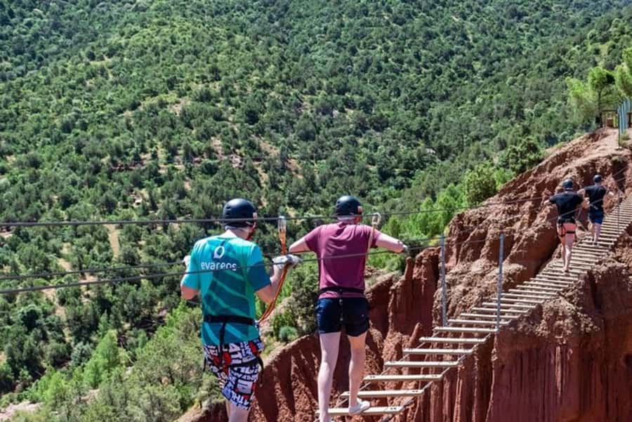 From Marrakesh: Zip-Line & Hike in the Atlas Mountains - Four zip-lines and two bridges over the valleys