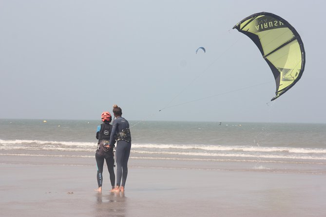 Group Kitesurfing lesson with a Local in Essaouira Morocco - Body dragging and relaunching in the water