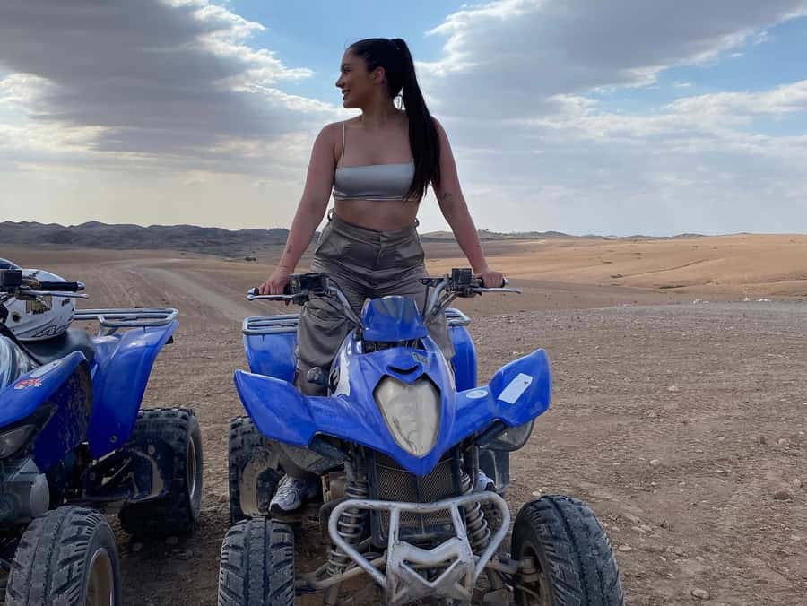 Half day Quad biking at Agafay Desert - Getting familiar with the quad bikes