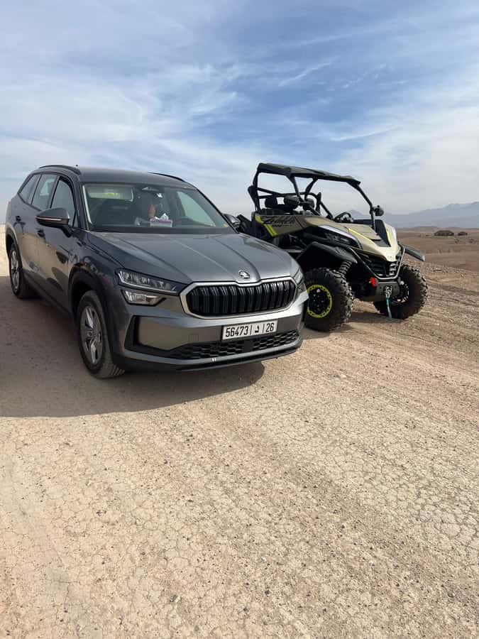 Marrakech: Agafay Desert Buggy bike 1000cc, Tea & Transfer - Riding the rocky Agafay trails