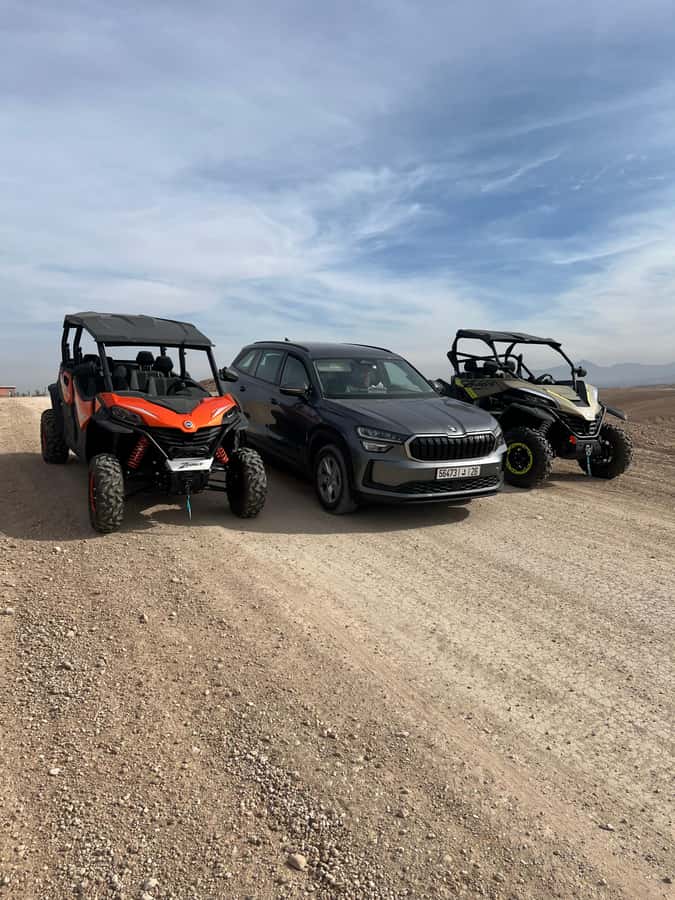 Marrakech: Agafay Desert Buggy bike 1000cc, Tea & Transfer - Moroccan tea before the engines start