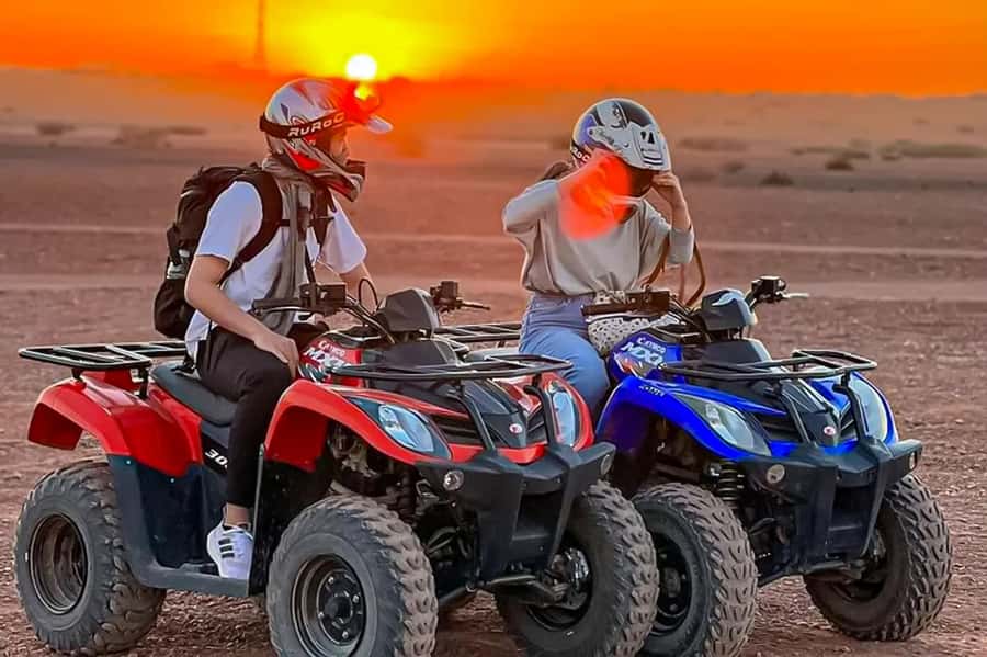 Marrakech: Agafay Desert: Camel ride Quad Bike, Dinner show - Adding quad biking for 150 dirhams
