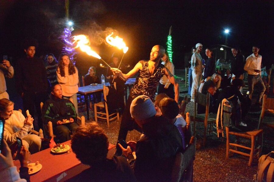Marrakech: Agafay Desert Dinner Show with Sunset Camel Ride - Music, dancing, and the fire show