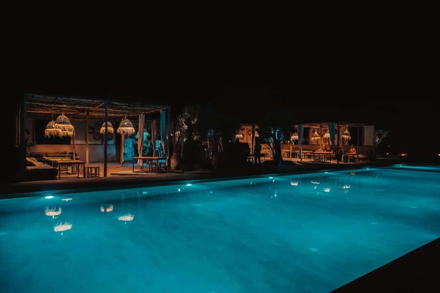 Marrakech: Agafay Desert Inara Camp Pool Day Pass w/ Dinner - From Marrakech to the Agafay Desert