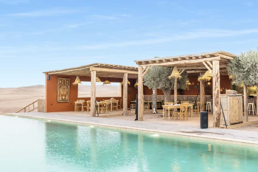 Marrakech: Agafay Desert Inara Camp Pool Day Pass with Lunch - Choosing between swimming and desert activities