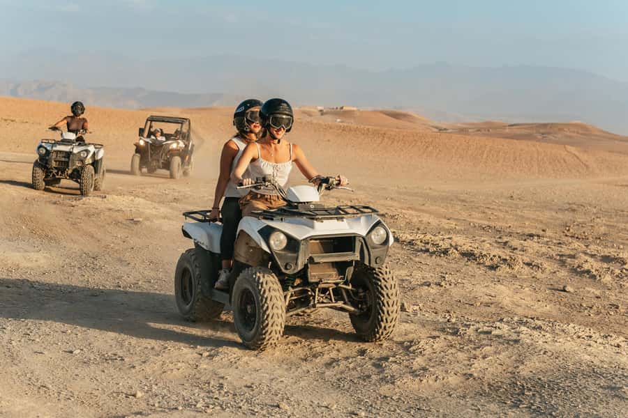 Marrakech: Agafay Desert Magical Overnight with Dinner Show - Pool time in a rocky desert
