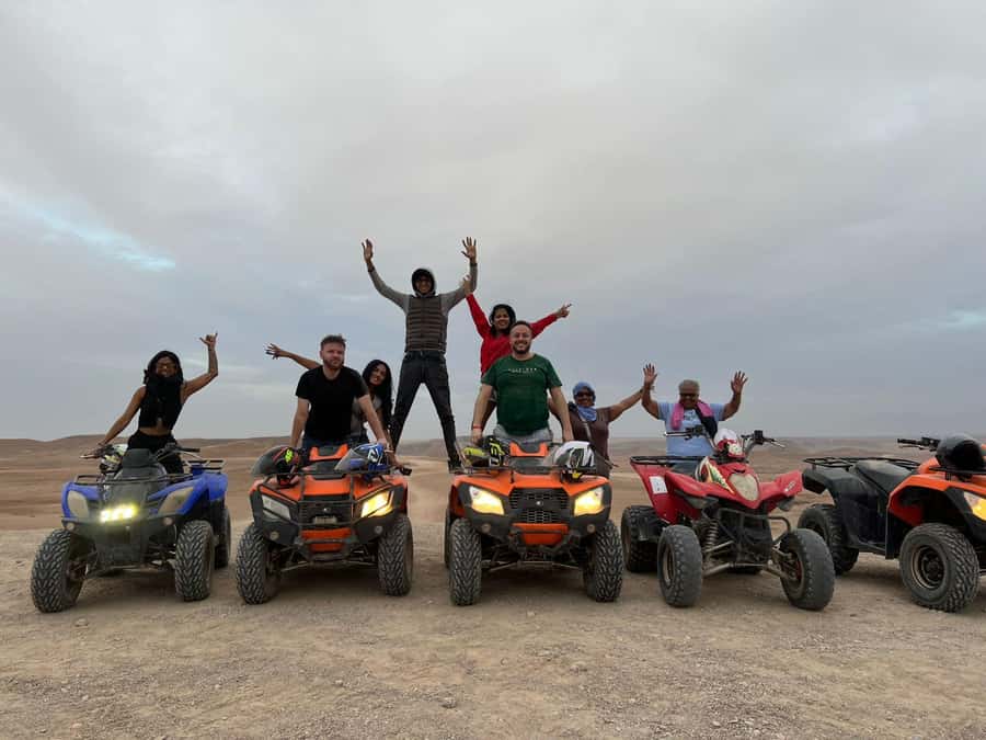Marrakech: Agafay Desert Quad Biking & Dinner Show - Mint tea, the argan stop, and the first wait