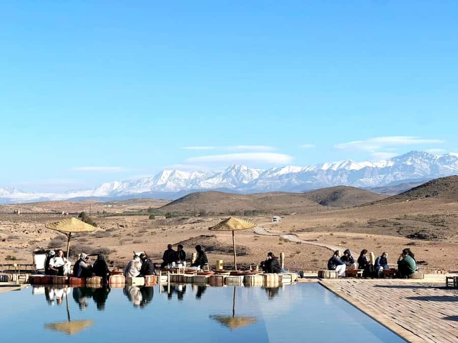 Marrakech: Agafay Desert Quad Biking & Dinner Show - Pickup from Marrakech and the drive out